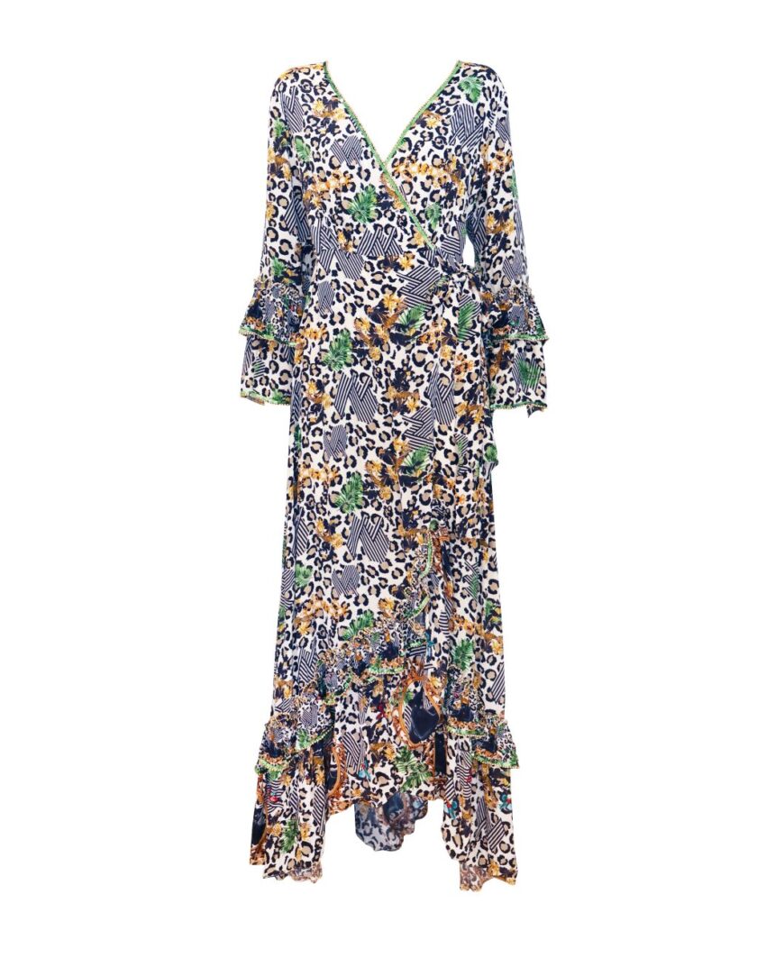 The Zuri Print Wrap Dress