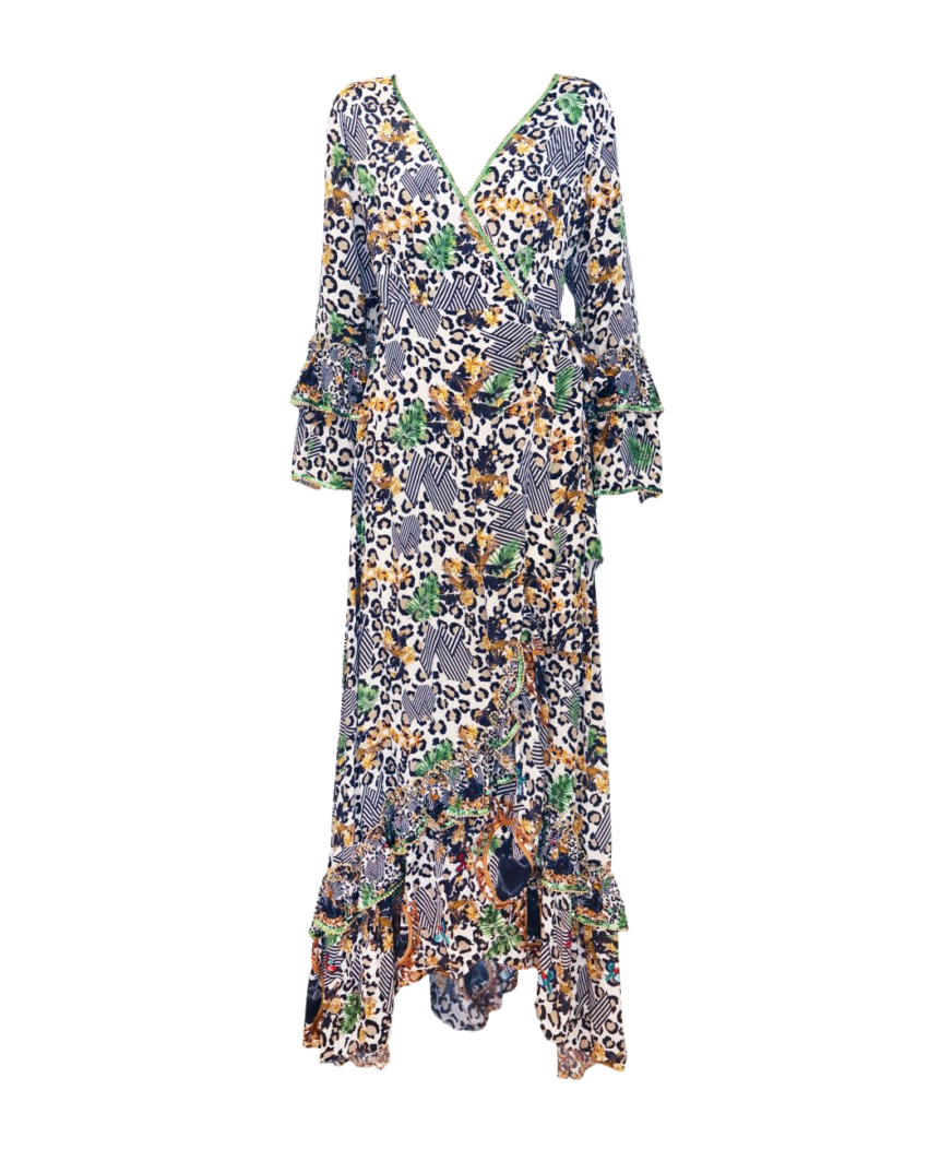 Zuri Print Wrap Dress
