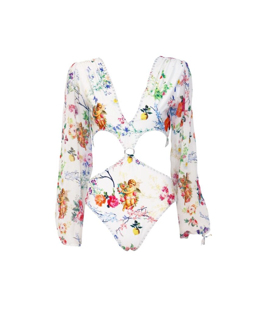 The Parisa Print Swimsuit Long Sleeve