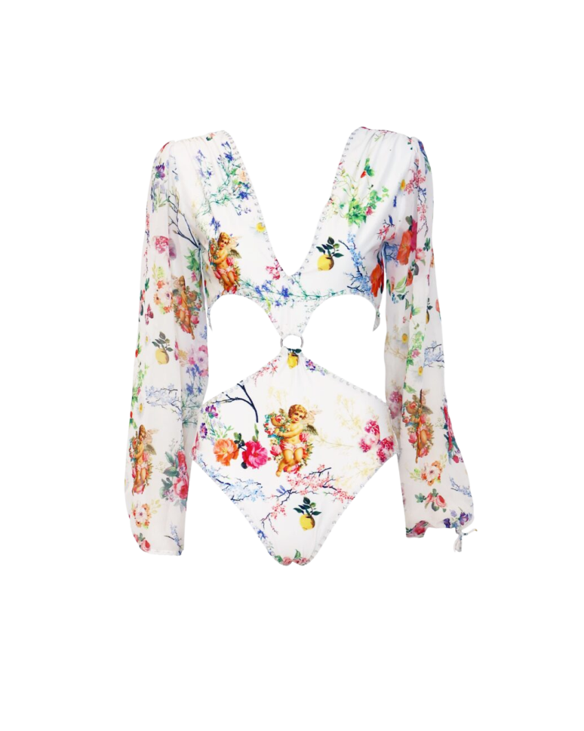 Parisa Print Swimsuit Long Sleeve