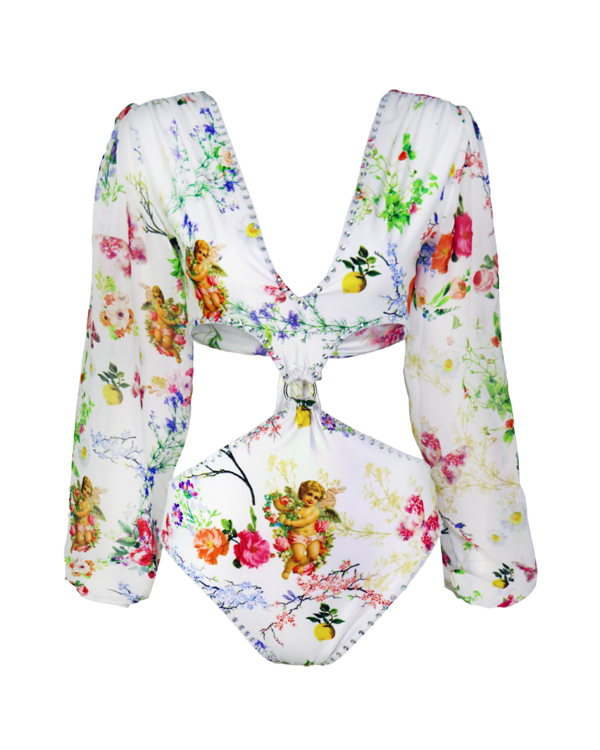 Parisa Print Swimsuit Long Sleeve