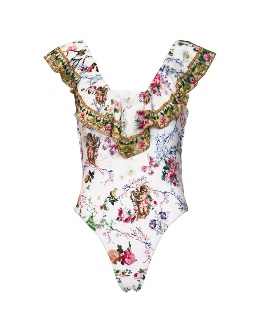 The Parisa Print Swimsuit Flounce