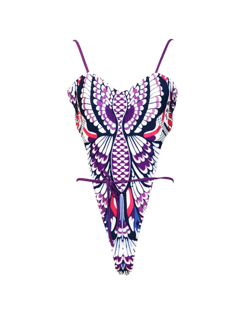 The Butterfly Print Swimsuit High Cut