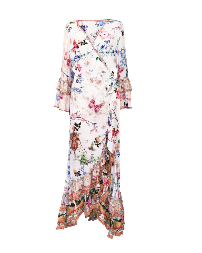 The Parisa Print Wrap Dress